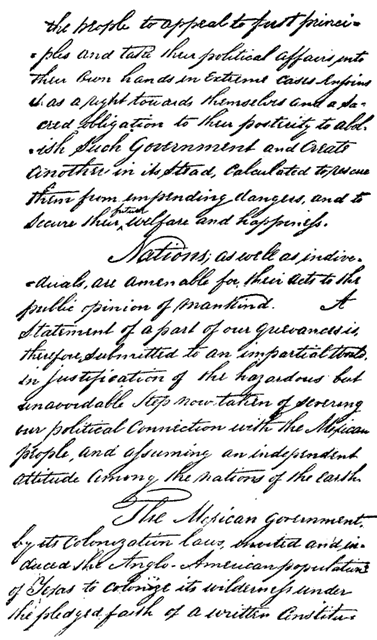 Texas Declaration of Independence 3